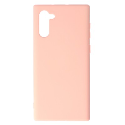 Husa Samsung Galaxy Note 10, SIlicon Catifelat cu interior Microfibra, Roz